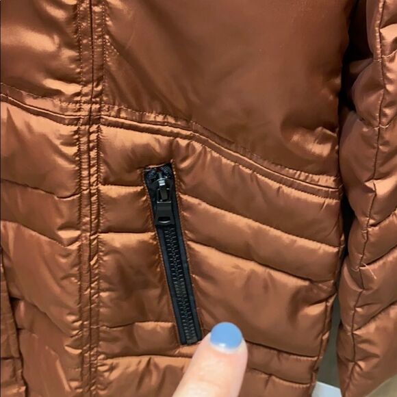 KENSIE - Fleet Street Long Faux Down Quilted Jacket - Picture 9 of 16